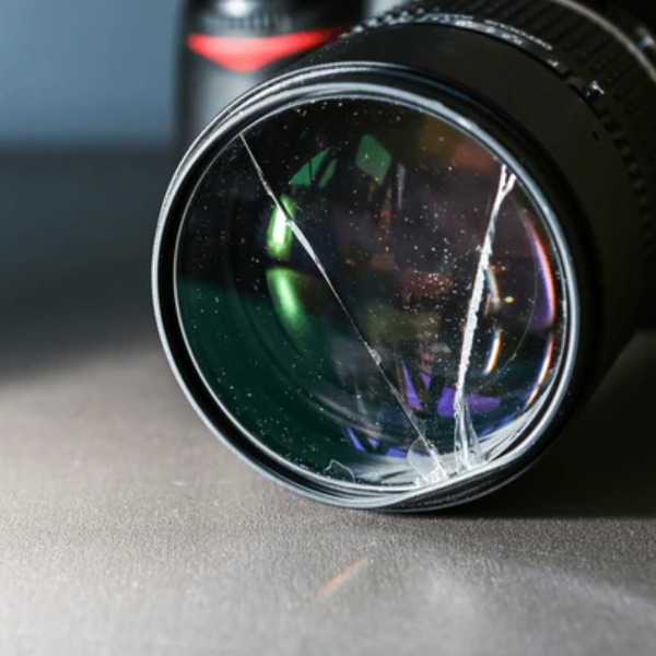 camera glass broken